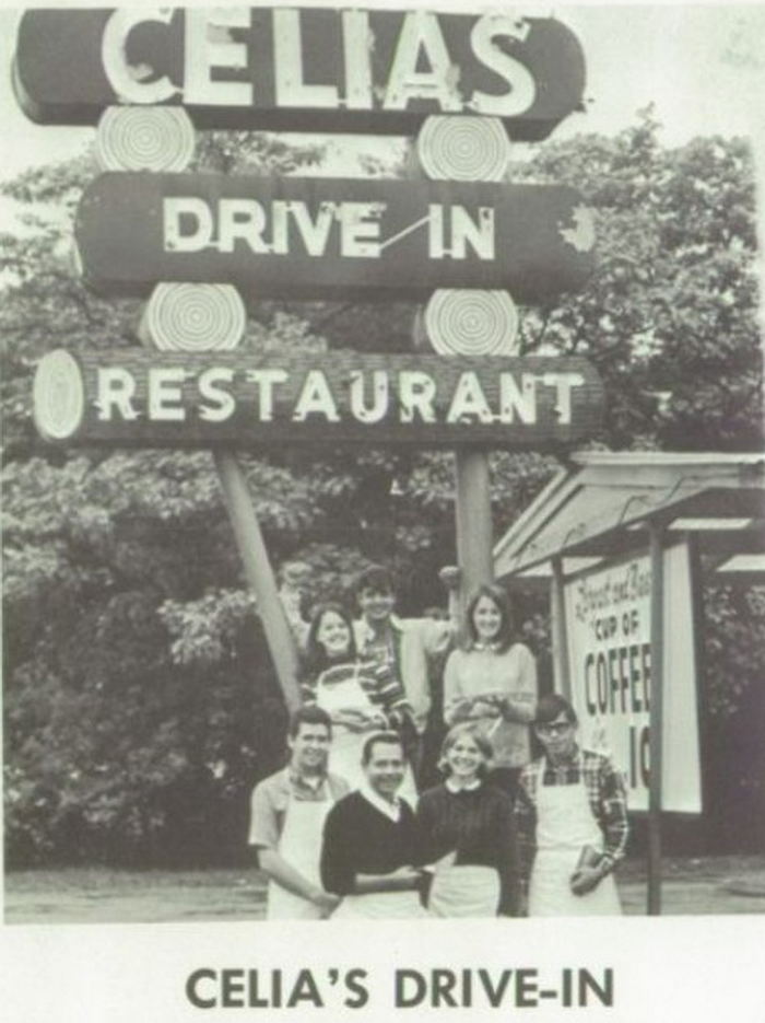 Celias Drive-In - 1970S High School Yearbook Ad - Probably The Liebermans